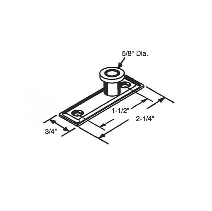 Top Guide for Bi-folding Door, 5/8 Inch O.D. - Top Guide for Bi-folding Door, 5/8 Inch O.D.