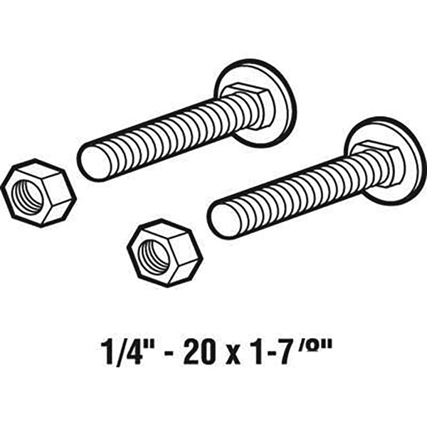 Carriage Bolts with Nuts – 1/4