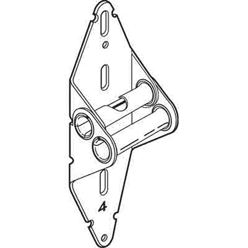 3 Inch Standard No. 4 Hinge for Rollers with 7/16 Inch Stem Diameter for Garage Doors - 3 Inch Standard No. 4 Hinge for Rollers with 7/16 Inch Stem Diameter for Garage Doors