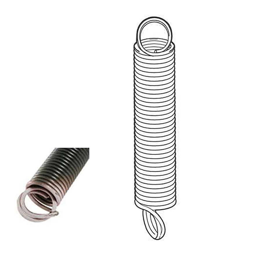 Extension Spring - 150 lbs Capacity - Silver - Extension Spring - 150 lbs Capacity - Silver