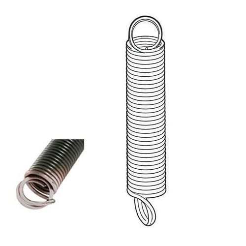 Extension Spring - 150 lbs Capacity - Silver - Extension Spring - 150 lbs Capacity - Silver