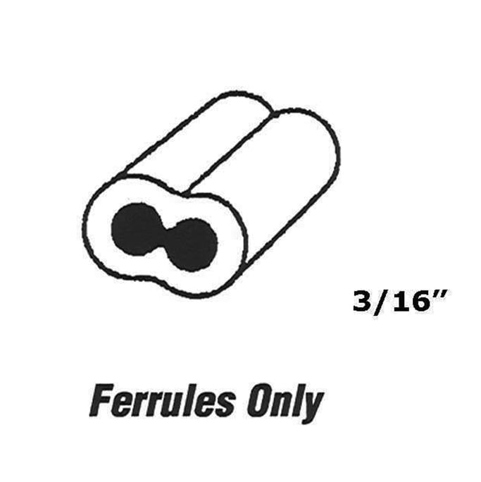Cable Ferrules - Bulk - 3/16 Inch - 30 pcs - Cable Ferrules - Bulk - 3/16 Inch - 30 pcs