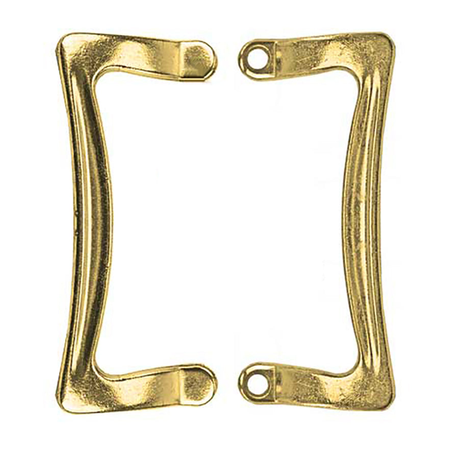 3-1/2 Inch Universal Shower Door / Tub Enclosure Handle Set - Brass - 3-1/2 Inch Universal Shower Door / Tub Enclosure Handle Set - Brass