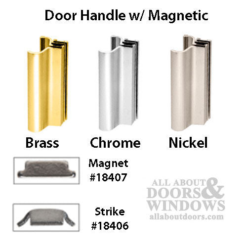 Hinged Shower Door Handle with Magnetic Catch - Hinged Shower Door Handle with Magnetic Catch