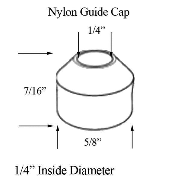 Nylon Guide Cap for Plunger Pin, Wood Doors - Nylon Guide Cap for Plunger Pin, Wood Doors