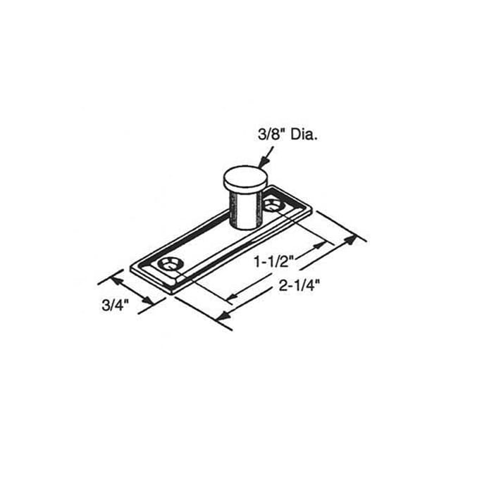 Bi-Folding Door Top Pivot and Bracket 3/8 inch Diameter - Bi-Folding Door Top Pivot and Bracket 3/8 inch Diameter
