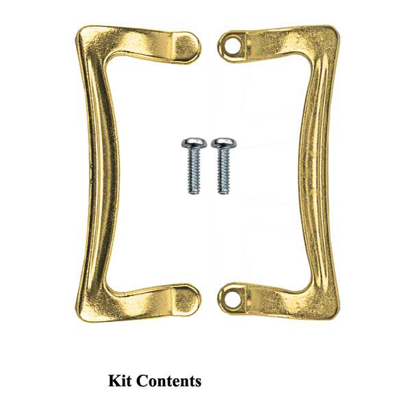 3-1/2 Inch Universal Shower Door / Tub Enclosure Handle Set - Brass - 3-1/2 Inch Universal Shower Door / Tub Enclosure Handle Set - Brass