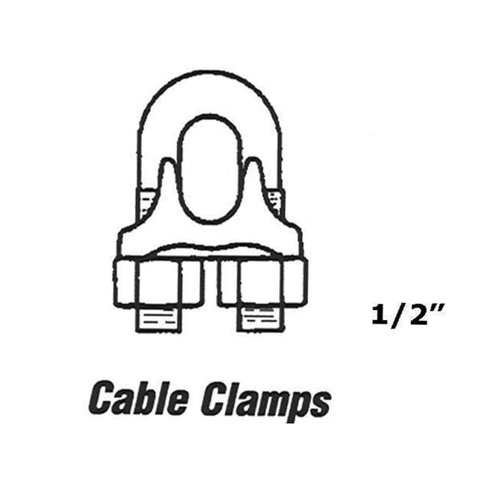 Cable Clamps for 1/2 Inch Cable - Cable Clamps for 1/2 Inch Cable