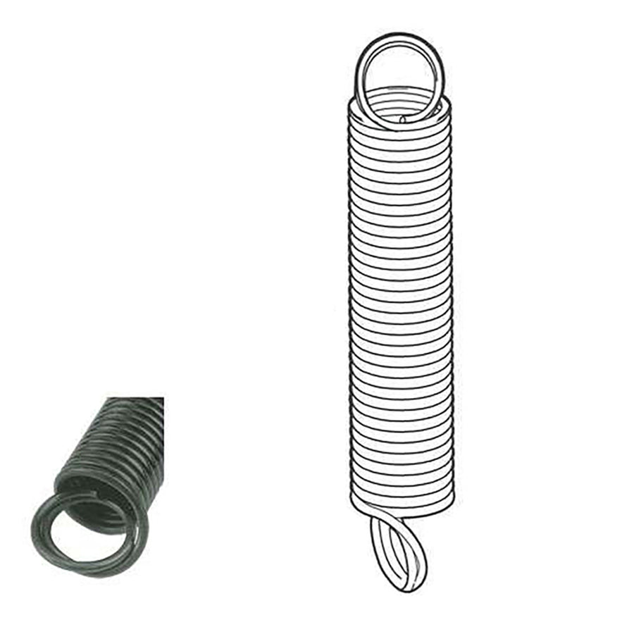 Extension Spring - 130 lbs Capacity - Black - Extension Spring - 130 lbs Capacity - Black