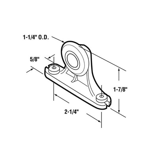 E-Z Glide Sliding Door Roller 1-1/4 Inch Wheel Pocket & Closet Door - E-Z Glide Sliding Door Roller 1-1/4 Inch Wheel Pocket & Closet Door