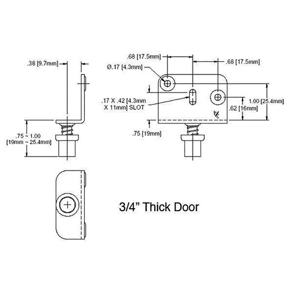 Spring Guide for 3/4 Inch Wood Bi-fold Closet Door - Spring Guide for 3/4 Inch Wood Bi-fold Closet Door
