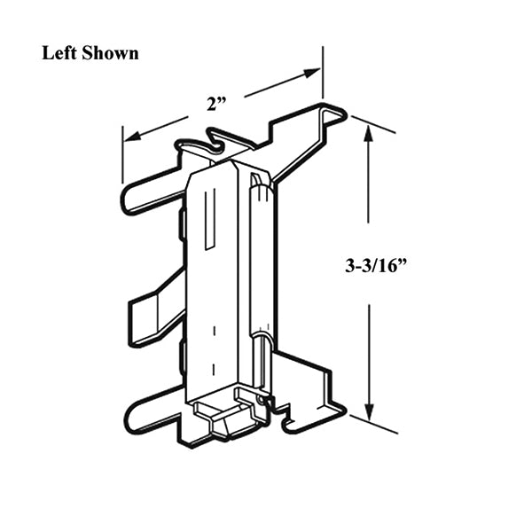 Nylon Bottom Guide Mount Set 3-3/16 Inch - Nylon Bottom Guide Mount Set 3-3/16 Inch