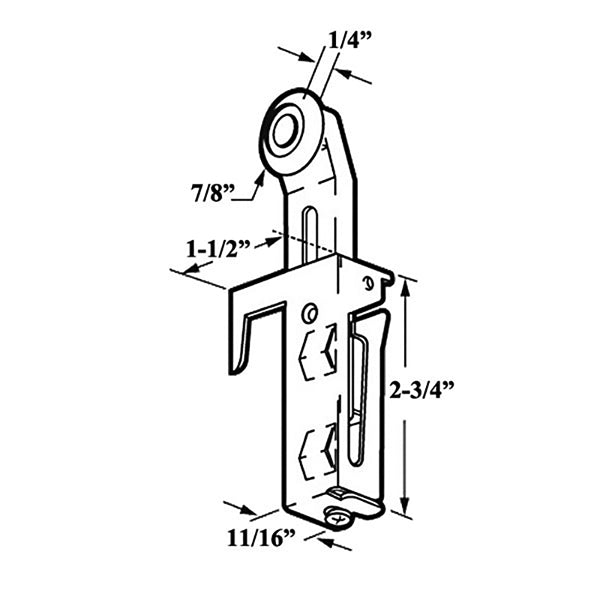 Acme Top Roller Pair and Corner Brackets for Sliding Panel Door - Acme Top Roller Pair and Corner Brackets for Sliding Panel Door