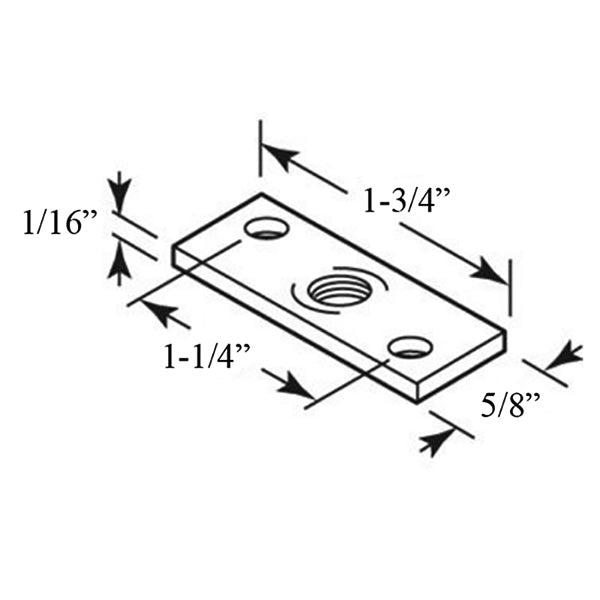 Mounting Plate for Pocket Door Hanger - Mounting Plate for Pocket Door Hanger
