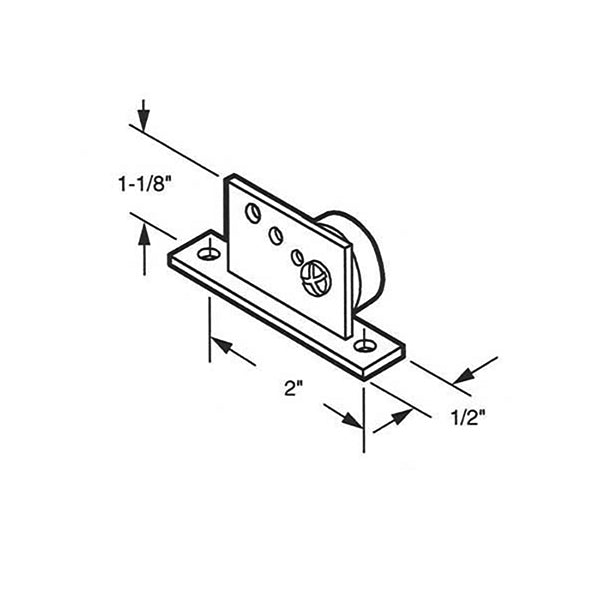 Shower Door Roller with Bracket for Shower Door Top Hung Roller Bracket - Shower Door Roller with Bracket for Shower Door Top Hung Roller Bracket
