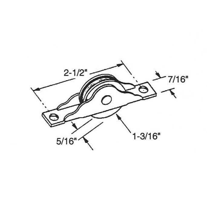 Rollers, Sliding Door, 1-3/16 inch O.D., Nylon - Rollers, Sliding Door, 1-3/16 inch O.D., Nylon