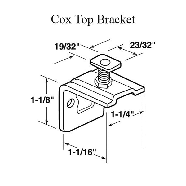 Cox Top Bracket for 4 Wheel Roller Side Mount - Cox Top Bracket for 4 Wheel Roller Side Mount