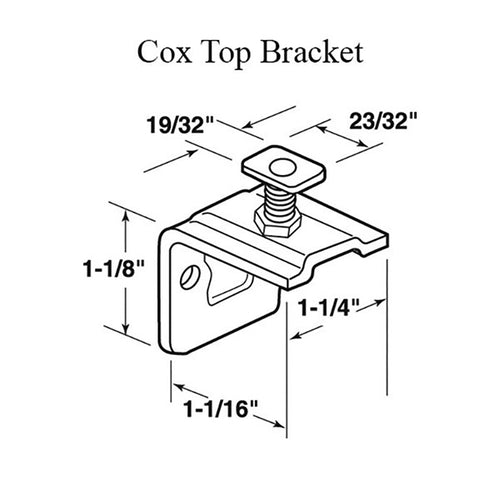 Cox Top Bracket for 4 Wheel Roller Side Mount - Cox Top Bracket for 4 Wheel Roller Side Mount