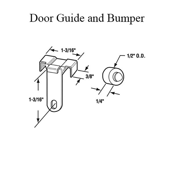 Guide & Bumper, Sliding MIrror Door - Guide & Bumper, Sliding MIrror Door