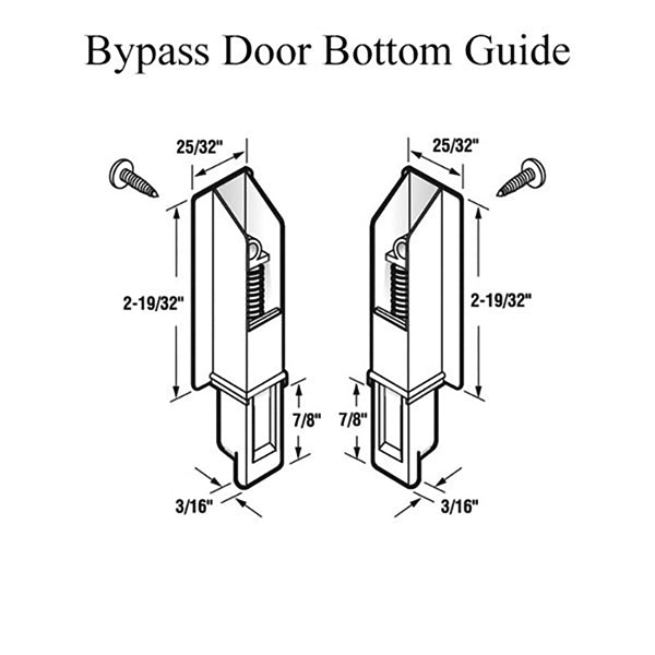 Bottom Guide for Bypass Closet Door - Bottom Guide for Bypass Closet Door