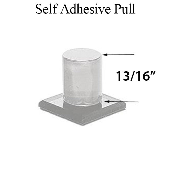 Clear Acrylic Self-Adhesive Pull - 13/16 Inch - Clear Acrylic Self-Adhesive Pull - 13/16 Inch
