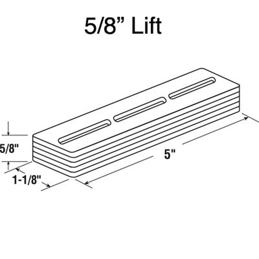 Carpet Riser Up to 5/8 Inch Lift for Sliding Door Guides 5 Pack - Carpet Riser Up to 5/8 Inch Lift for Sliding Door Guides 5 Pack