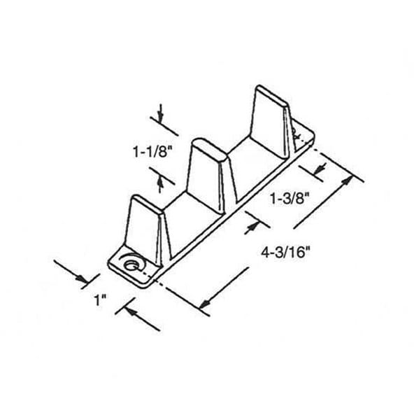Nylon Bottom‑Mount Closet Door Floor Guide - Nylon Bottom‑Mount Closet Door Floor Guide