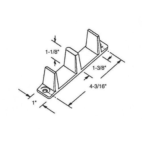 Nylon Bottom‑Mount Closet Door Floor Guide - Nylon Bottom‑Mount Closet Door Floor Guide