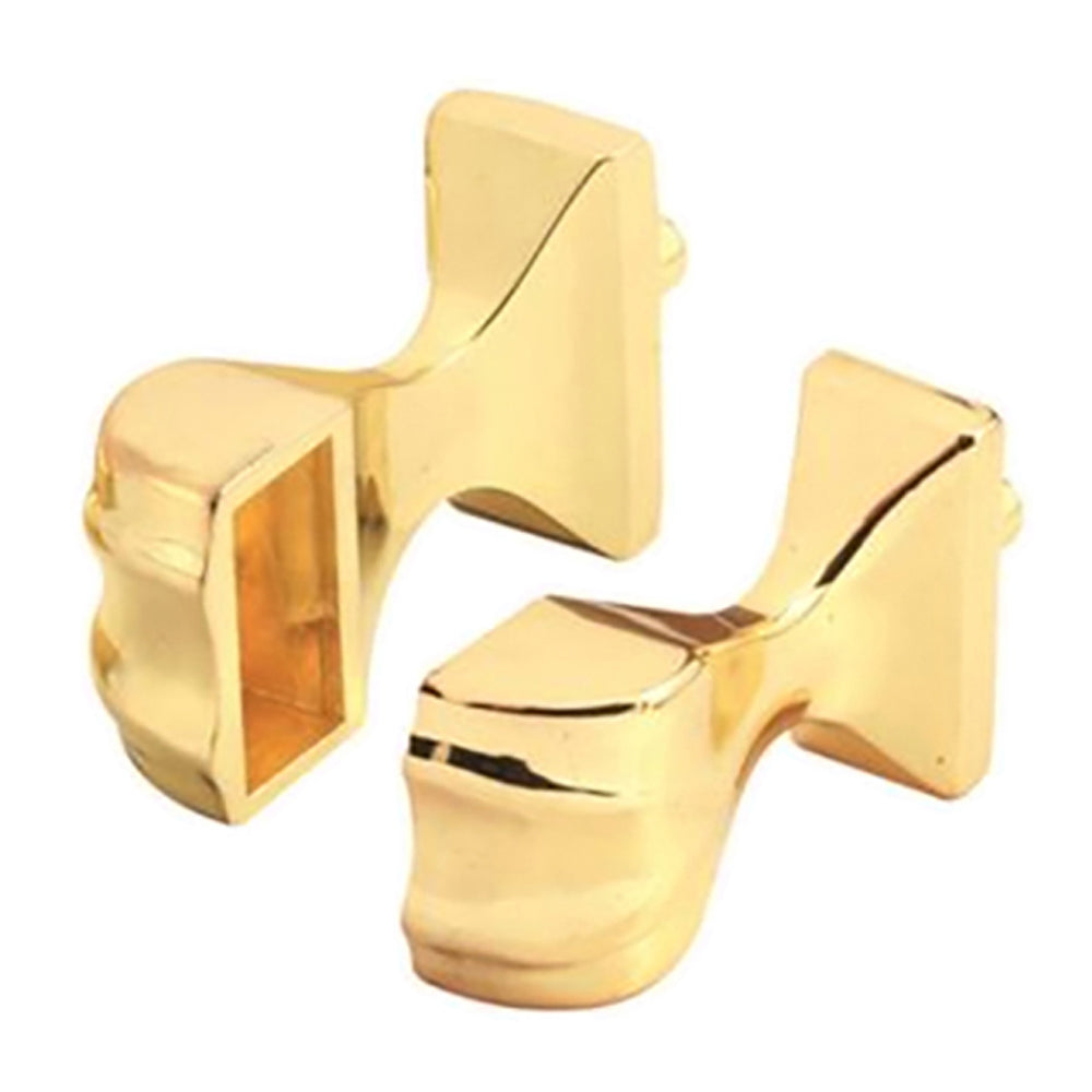 Towel Bar Bracket Pair, One Stud - Brass - Towel Bar Bracket Pair, One Stud - Brass