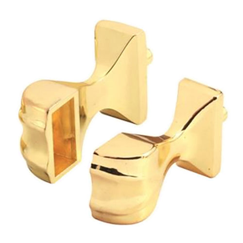 Towel Bar Bracket Pair, One Stud - Brass - Towel Bar Bracket Pair, One Stud - Brass