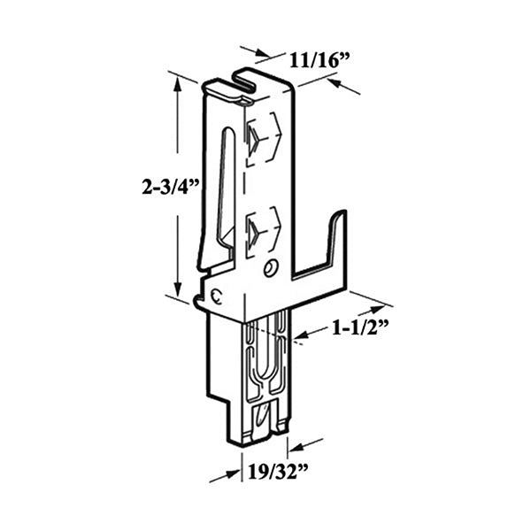 Acme Bottom Track Guide and Corner Brackets Left & Right Sliding Panel Door - Acme Bottom Track Guide and Corner Brackets Left & Right Sliding Panel Door
