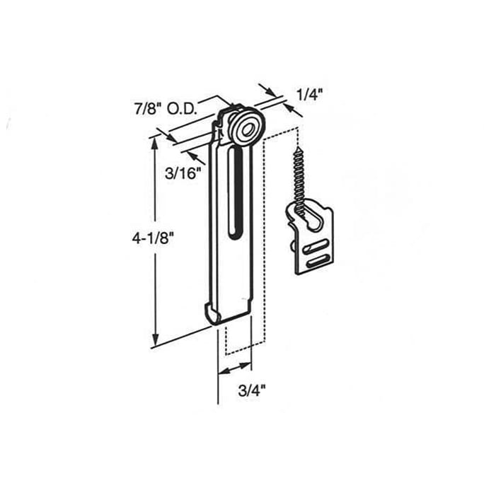 Closet Door Roller Wheel 7/8 Inch Diameter Nylon - Closet Door Roller Wheel 7/8 Inch Diameter Nylon