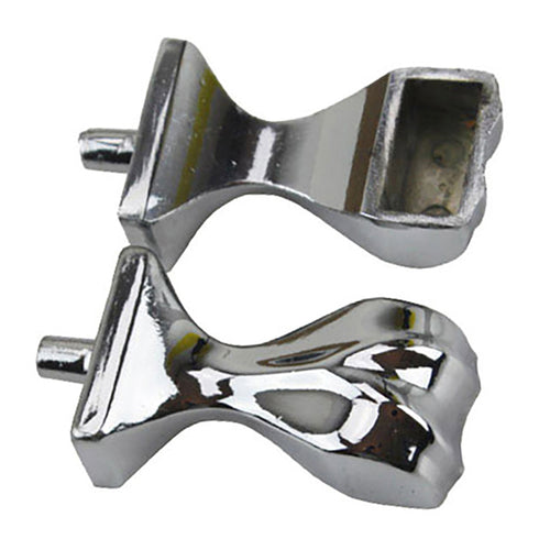 Towel Bar Bracket, One Stud - Brushed Chrome, Pairs - Towel Bar Bracket, One Stud - Brushed Chrome, Pairs