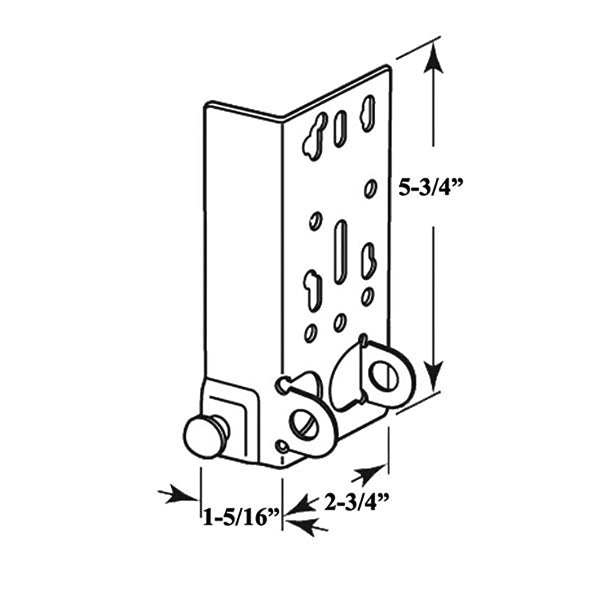 Left Hand Bottom Lifting Bracket for Garage Door - Left Hand Bottom Lifting Bracket for Garage Door
