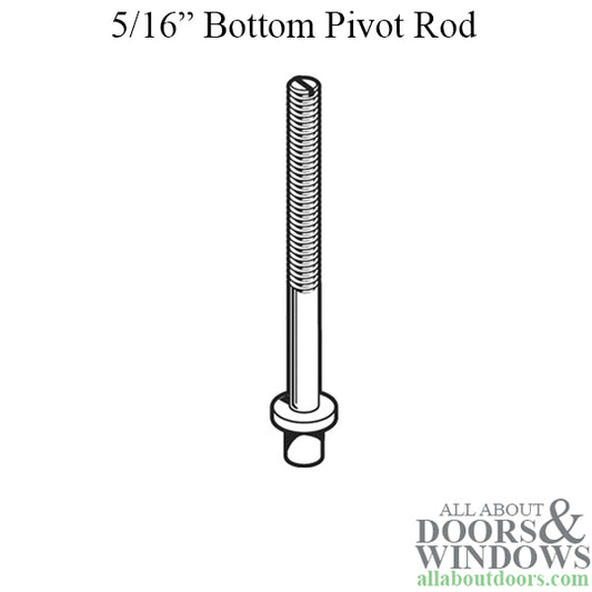Pivot Rod, 5/16, Bottom, Threaded