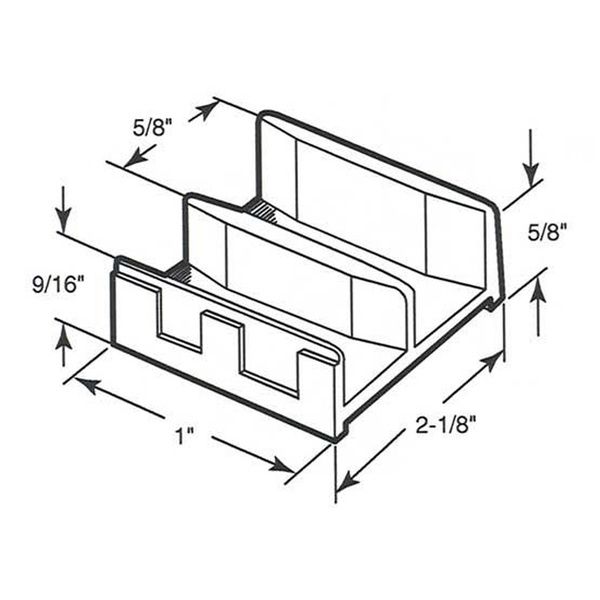 Bottom Guide for Shower Tub Enclosure Doors Sold in Pairs - Bottom Guide for Shower Tub Enclosure Doors Sold in Pairs