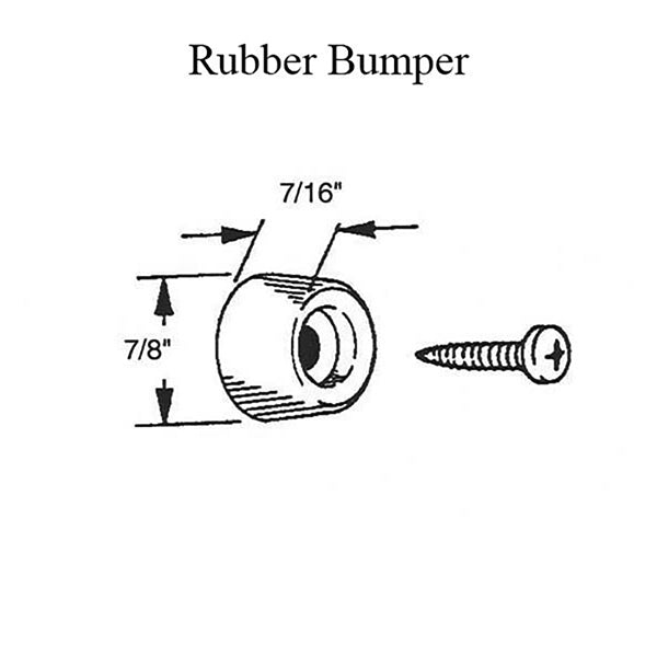 Acme 81 Closet Door Rubber Bumper 0.875 Inch Diameter - Acme 81 Closet Door Rubber Bumper 0.875 Inch Diameter