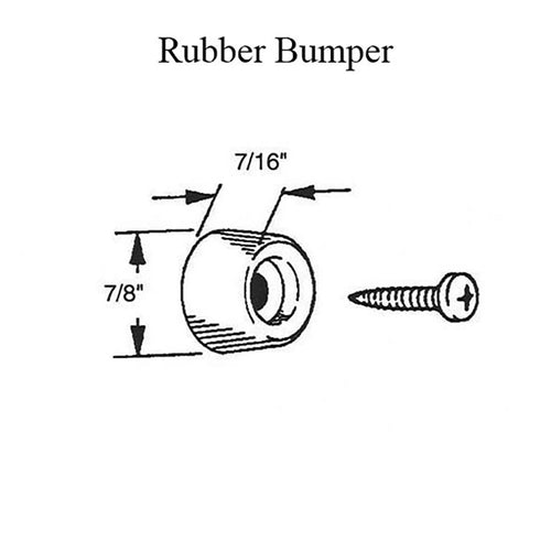 Acme 81 Closet Door Rubber Bumper 0.875 Inch Diameter - Acme 81 Closet Door Rubber Bumper 0.875 Inch Diameter