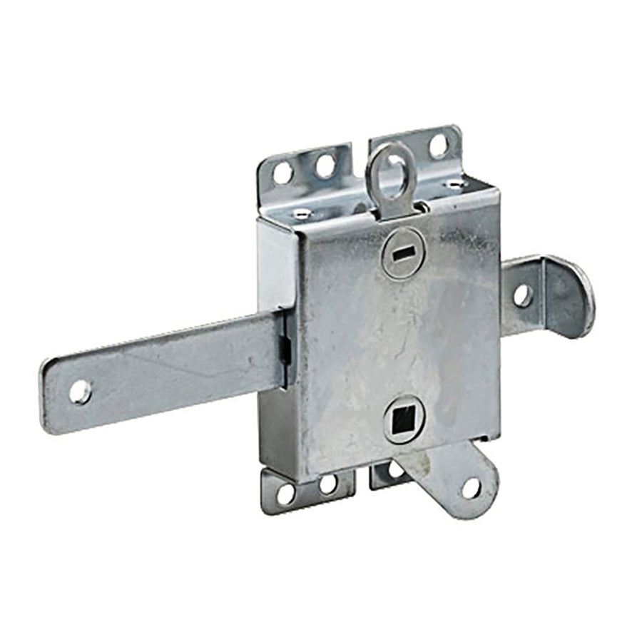 Heavy Duty Spring Loaded Side Lock with Latch Bolt Release Lever - Garage Door Security - Heavy Duty Spring Loaded Side Lock with Latch Bolt Release Lever - Garage Door Security