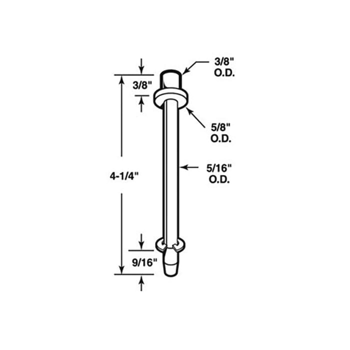 Pivot Rod, 5/16, Top - Pivot Rod, 5/16, Top
