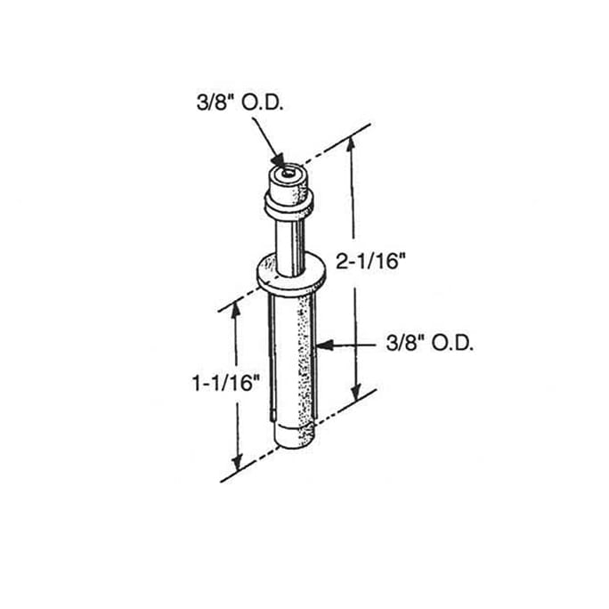 Top Pivot Guide for Bi Fold Door 2.062 Inch Length - Top Pivot Guide for Bi Fold Door 2.062 Inch Length