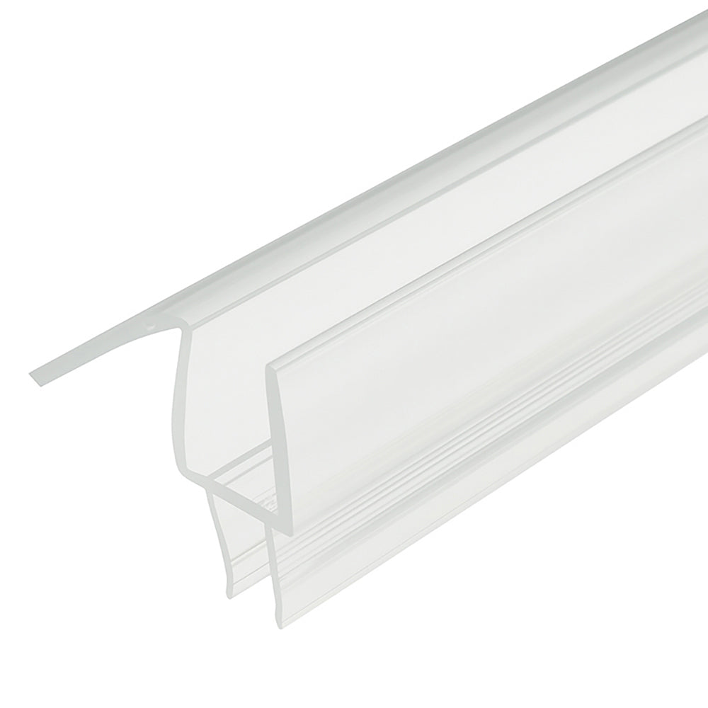 Co-Extruded Bottom Wipe With Drip Rail for 1/4 Inch Glass Clear Finish - Co-Extruded Bottom Wipe With Drip Rail for 1/4 Inch Glass Clear Finish