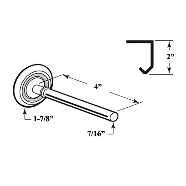 1-7/8 Inch Diameter Roller with 4 Inch Stem for 2 Inch J-Track Garage Doors - Smooth & Reliable Operation - 1-7/8 Inch Diameter Roller with 4 Inch Stem for 2 Inch J-Track Garage Doors - Smooth & Reliable Operation