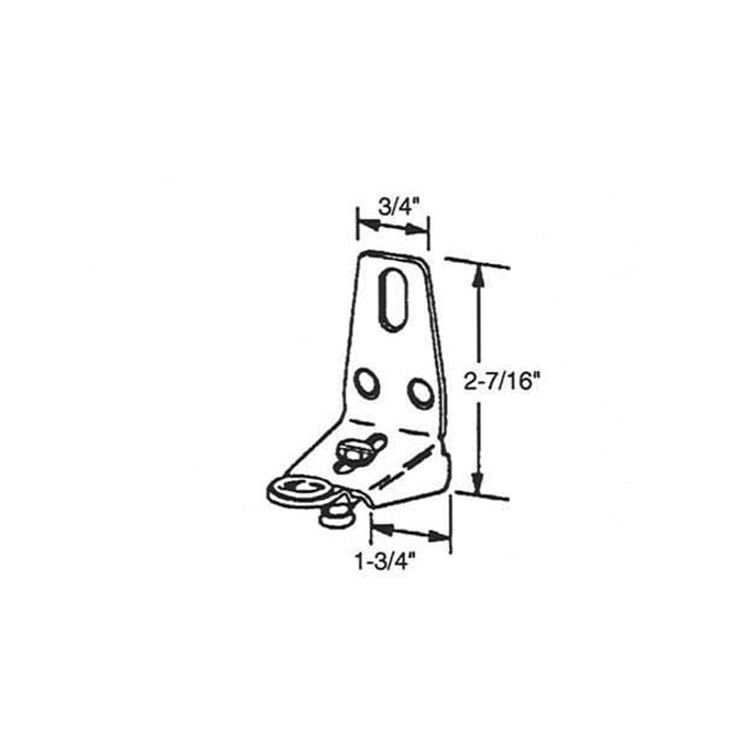 Bi-Folding Door Pivot Bracket 9/32 Inch Diameter - Bi-Folding Door Pivot Bracket 9/32 Inch Diameter