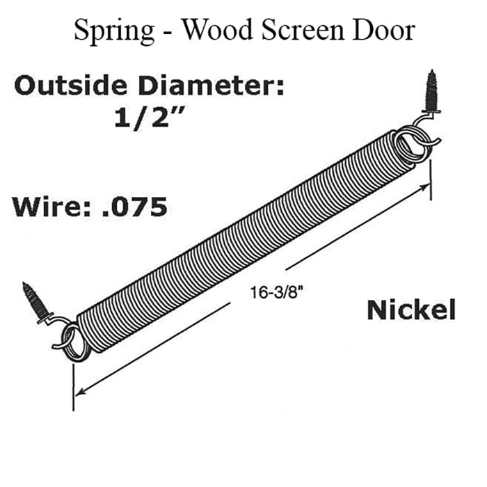 Spring for Wood Screen Door 1.5 Inch Diameter - Spring for Wood Screen Door 1.5 Inch Diameter