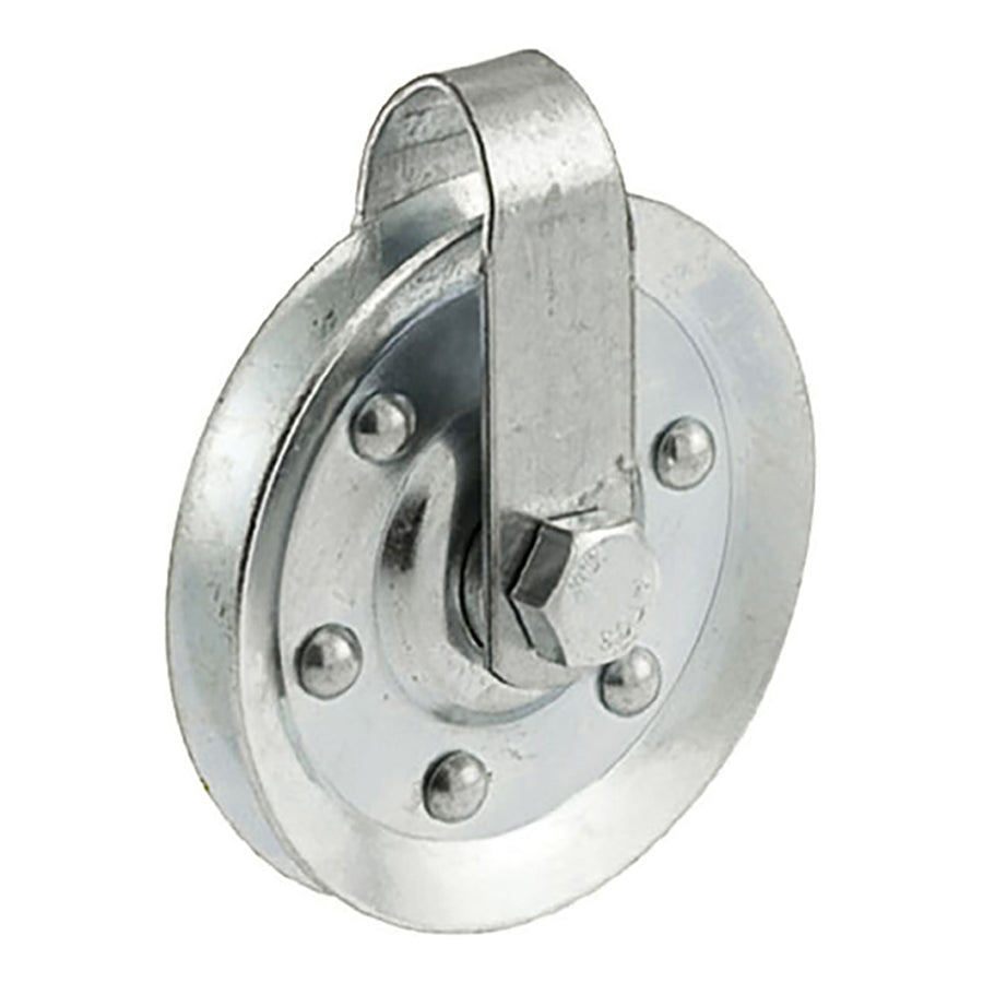 Steel Pulley Kit for Garage Doors - 3 Inch Wheel, Strap, and Axle Bolt - Steel Pulley Kit for Garage Doors - 3 Inch Wheel, Strap, and Axle Bolt