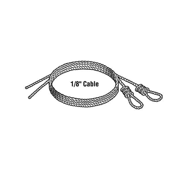Steel Extension Cable For Garage Door 12 Foot Cable 1/8th Inch Diameter Cable - Steel Extension Cable For Garage Door 12 Foot Cable 1/8th Inch Diameter Cable