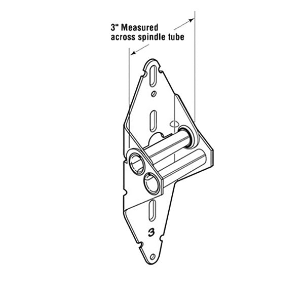 3 Inch Standard No. 3 Hinge for Rollers with 7/16 Inch Stem Diameter for Garage Doors - 3 Inch Standard No. 3 Hinge for Rollers with 7/16 Inch Stem Diameter for Garage Doors