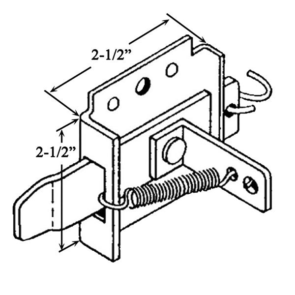 Side Mount Slide Latch - Steel - Side Mount Slide Latch - Steel