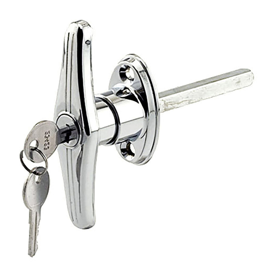 Lock T Handle with Keys  - Chrome - Lock T Handle with Keys  - Chrome